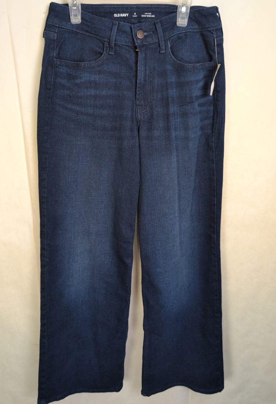 New Old Navy high rise Wow wide leg dark blue jeans Size 4 Short Boho Western